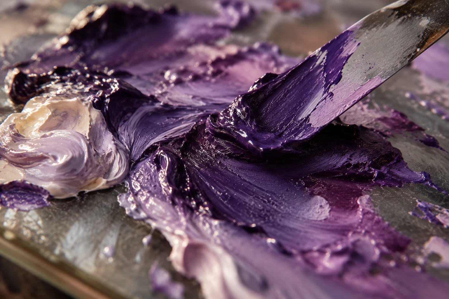Purple paint close-up